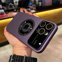 Magnetic large window mirror case
