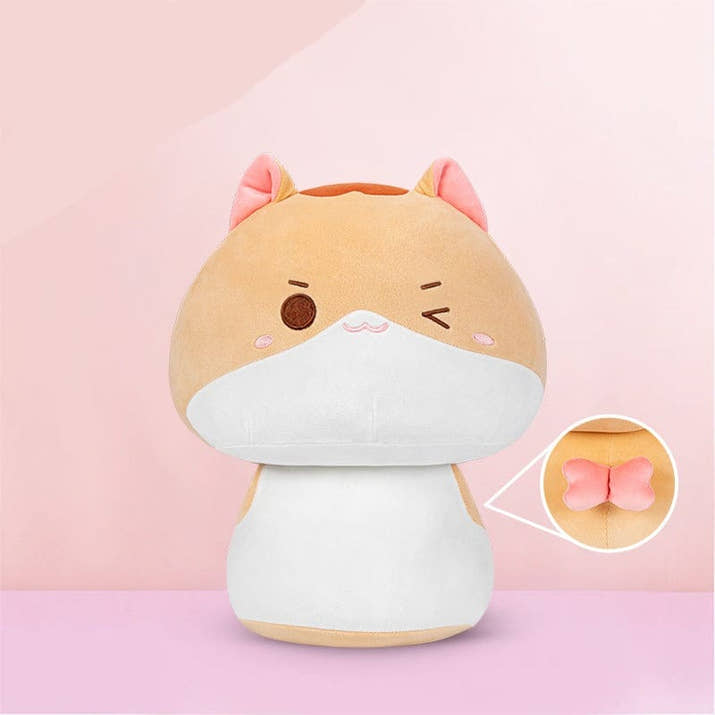 Mushroom Family Stuffed Animal Kawaii Plush Pillow Squish Toy