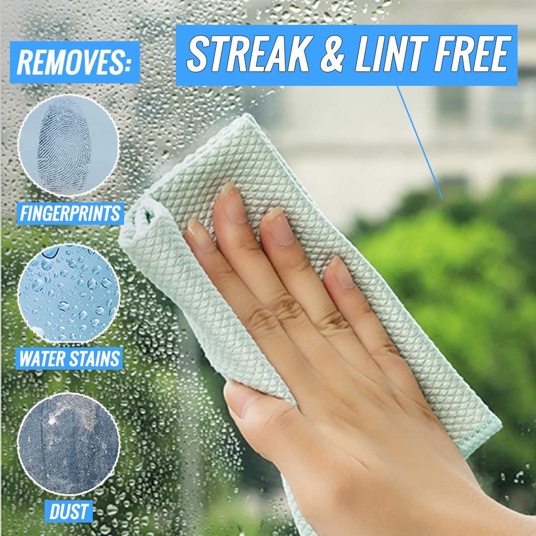 NanoScale™ Streak-Free Miracle Cleaning Cloths (Reusable)