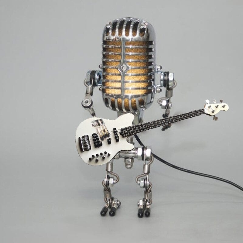 Vintage Metal Microphone Robot Desk Lamp🎸