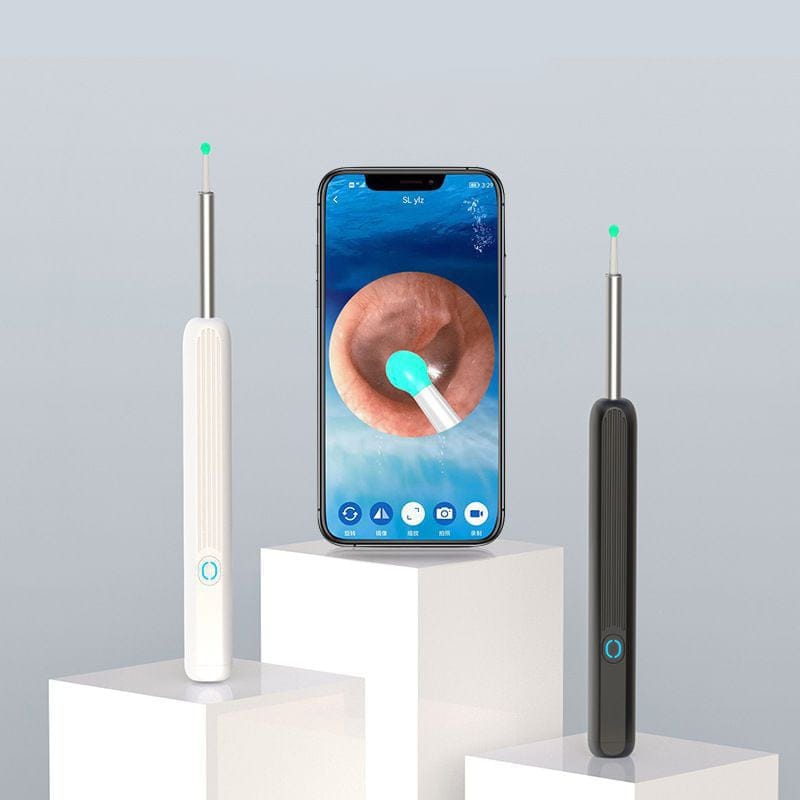 Cucchiaio visibile per eliminazione cerume Wi-Fi, otoscopio USB 1080P HD modello V2