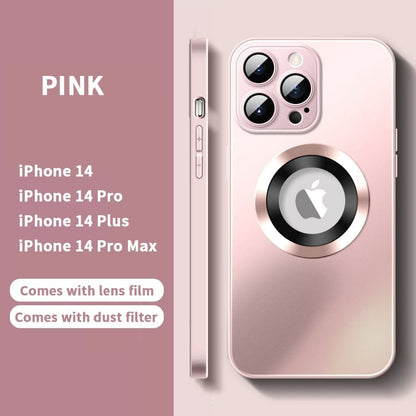 Magnetic AG Glass Frosted Case With Camera Lens Protector