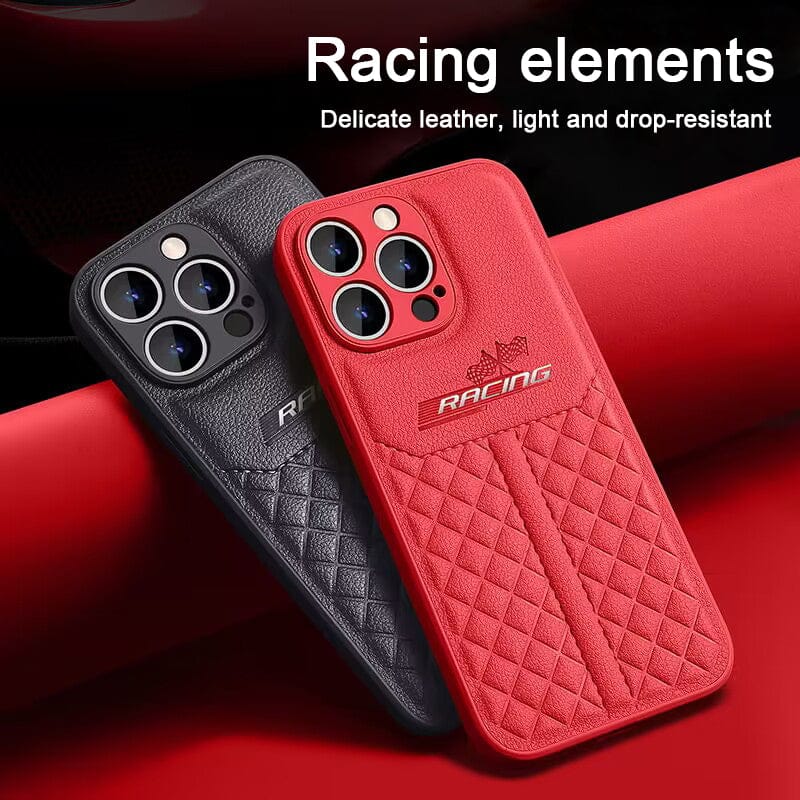 🏁 Racing Element Leather Phone Case for IPHONE