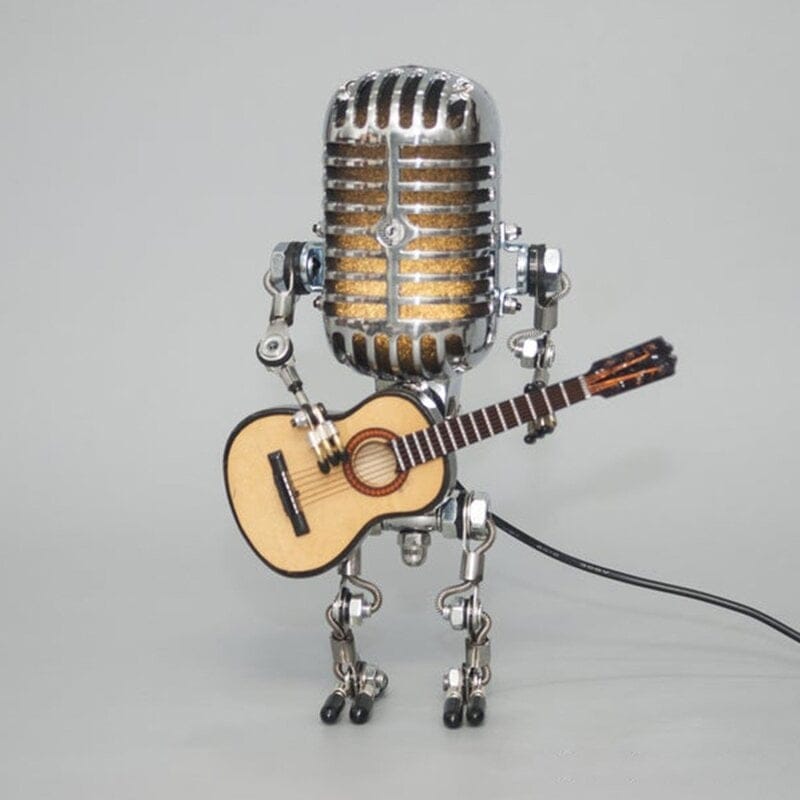 Vintage Metal Microphone Robot Desk Lamp🎸