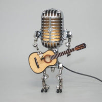 Vintage Metal Microphone Robot Desk Lamp🎸