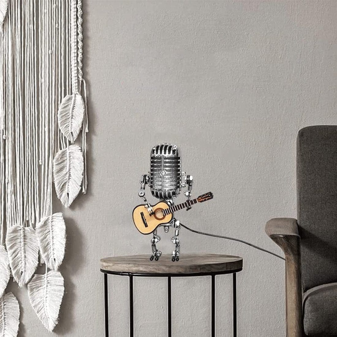 Vintage Metal Microphone Robot Desk Lamp🎸