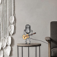 Vintage Metal Microphone Robot Desk Lamp🎸
