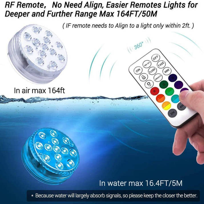 16 COLORS SUBMERSIBLE LED POOL LIGHTS (Waterproof)