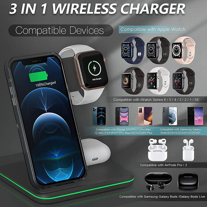 3 in 1 Wireless Charging Station
