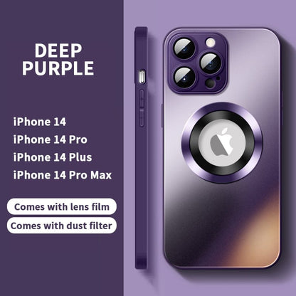 Magnetic AG Glass Frosted Case With Camera Lens Protector