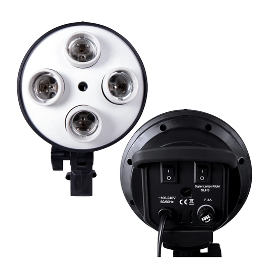 4 in 1 E27 Base Socket Light Lamp Bulb Holder Adapter