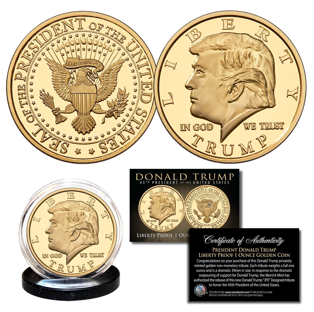 President Trump Liberty Proof 1 Ounce Golden Proof Coin