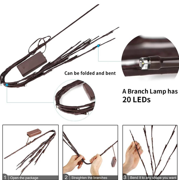 2 Sets LED Decorative Twig Light