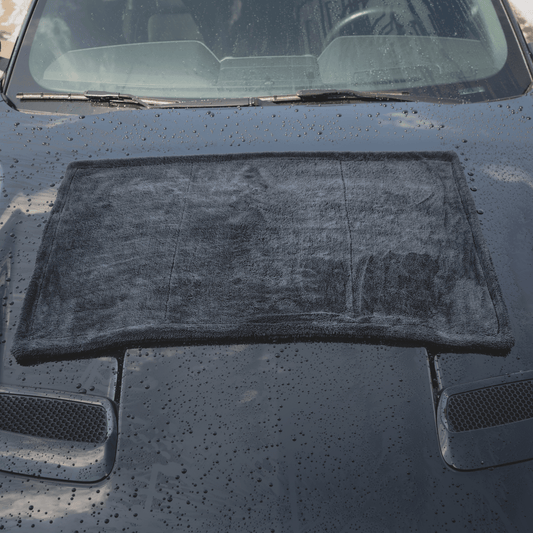 Black Twisted-Loop Drying Towel