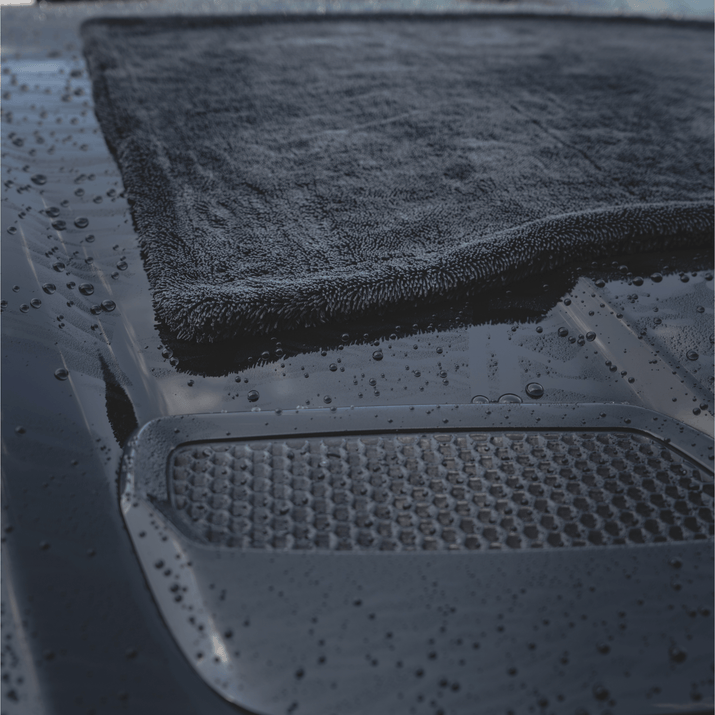 Black Twisted-Loop Drying Towel