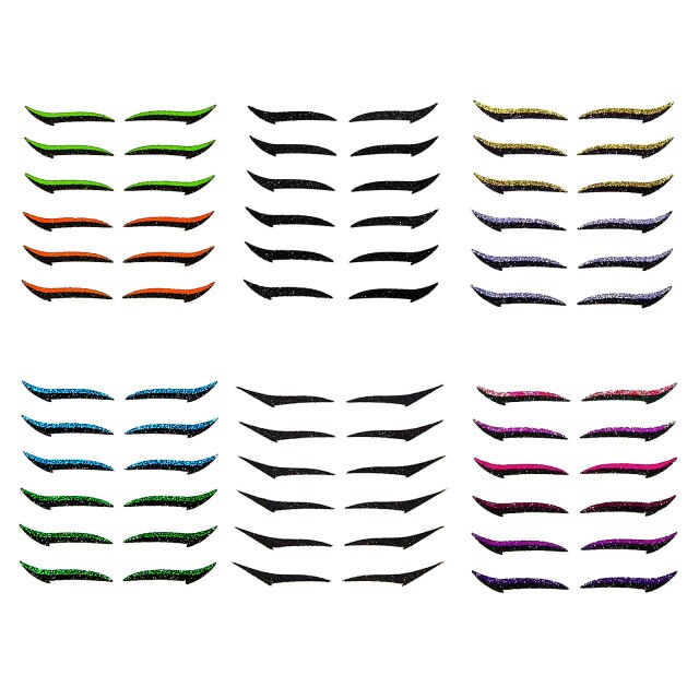 Eyeliner Sticker All Colors - 6 packs - 36 pairs