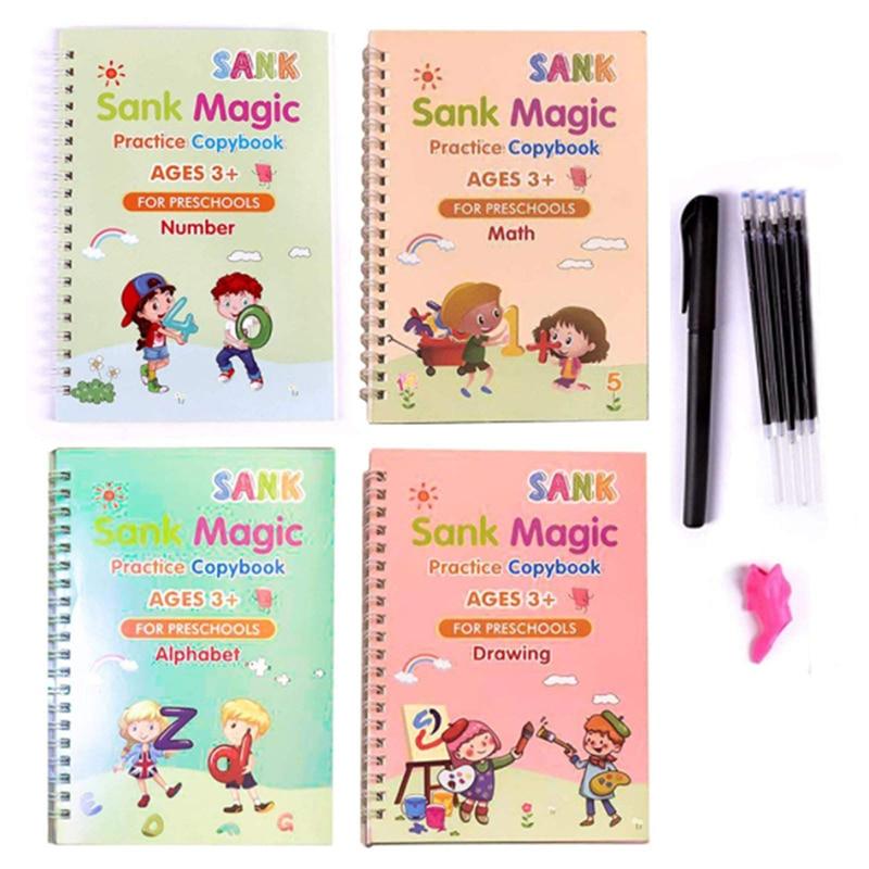 MAGIC PRACTICE COPYBOOK (4 PACK) WITH PEN