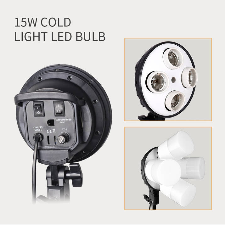 4 in 1 E27 Base Socket Light Lamp Bulb Holder Adapter