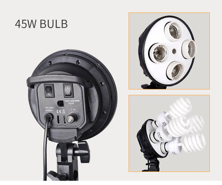 4 in 1 E27 Base Socket Light Lamp Bulb Holder Adapter