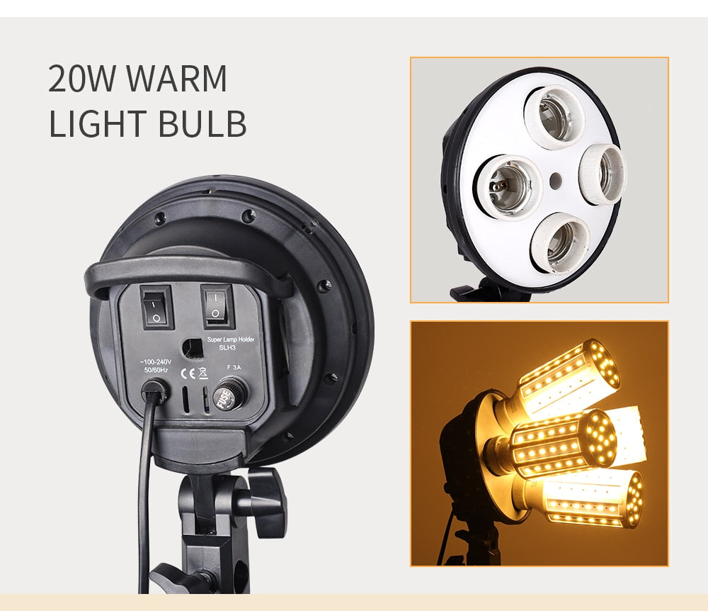 4 in 1 E27 Base Socket Light Lamp Bulb Holder Adapter