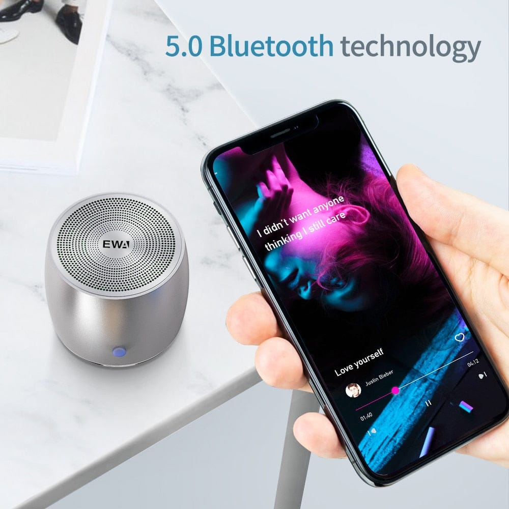 Mini Bluetooth Speaker with Custom Bass Radiator, IPX7 Waterproof Travel Case Packed