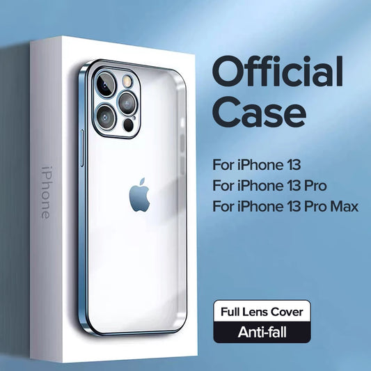 Electroplated Glass Lens Cover iphone Case