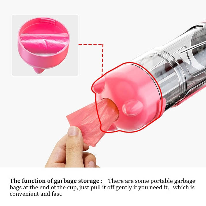 4 in 1 Portable Dog Water Bottle