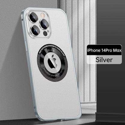 Magnetic Attraction Spring Buckle Aluminum Frame Case Cover For iPhone
