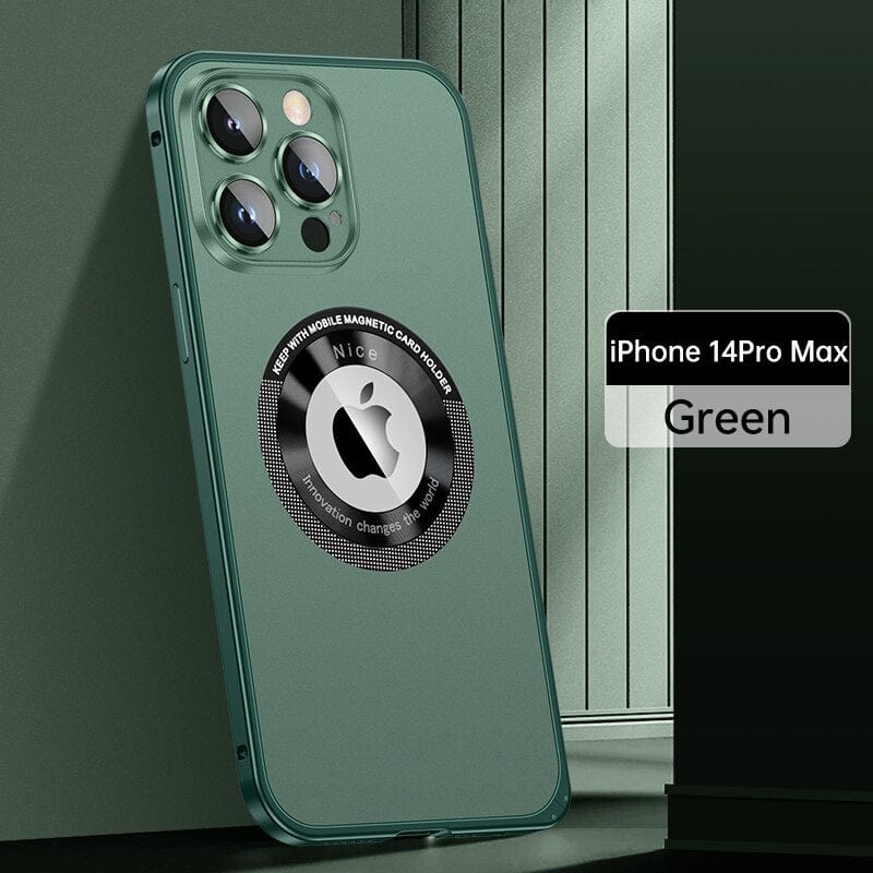 Magnetic Attraction Spring Buckle Aluminum Frame Case Cover For iPhone