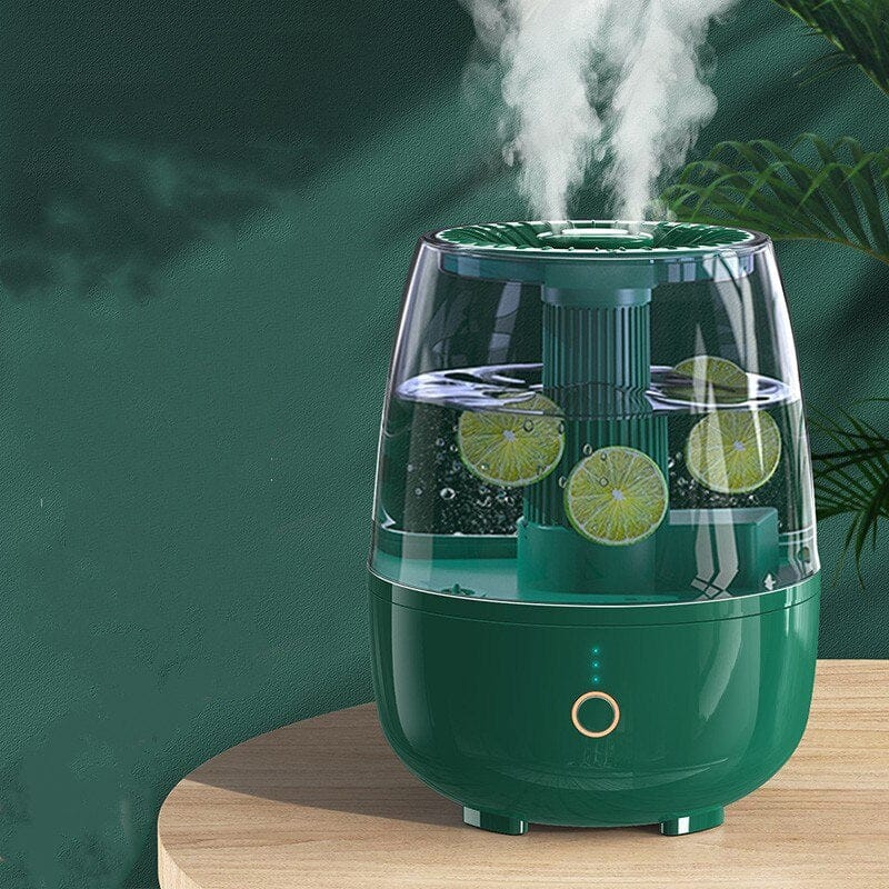 Humidifier for Bedroom Large Room Home, 6.8L Ultrasonic Cool Mist Air Humidifier Essential Oil Diffuser with Remote Control, 360° Rotating Dual Nozzles, 3 Adjustable Cool Mist Level (Green)