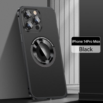 Magnetic Attraction Spring Buckle Aluminum Frame Case Cover For iPhone