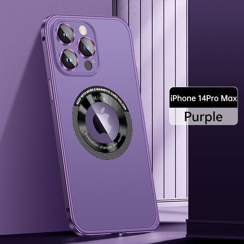 Magnetic Attraction Spring Buckle Aluminum Frame Case Cover For iPhone