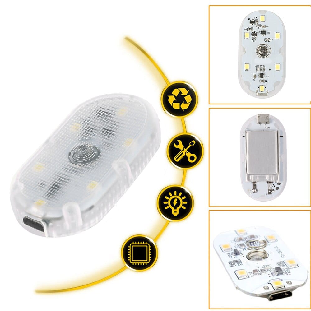 (Set 4 Pcs) Car Interior LED Sensor Light