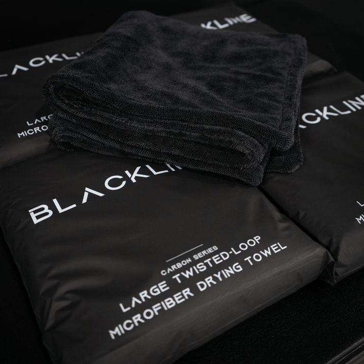 Black Twisted-Loop Drying Towel