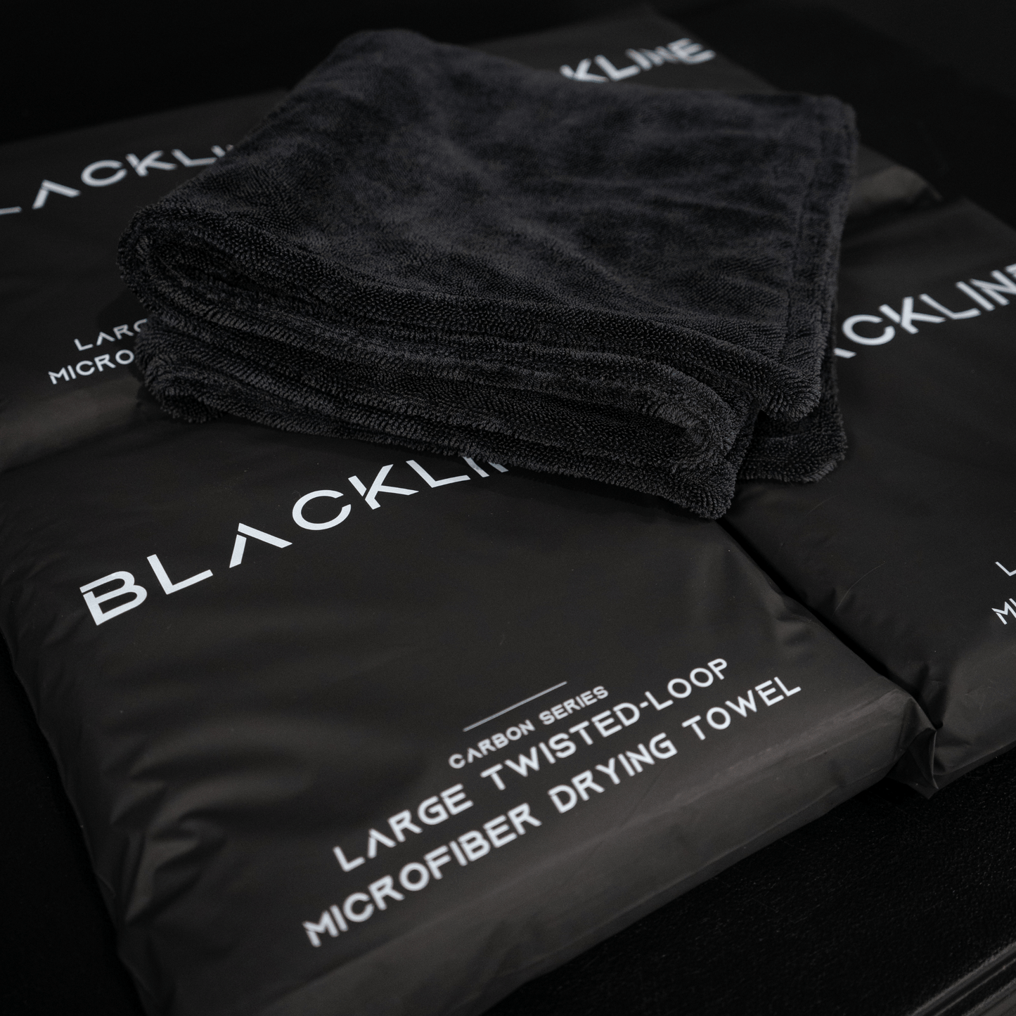 Black Twisted-Loop Drying Towel