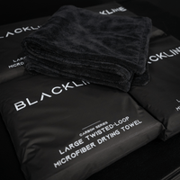 Black Twisted-Loop Drying Towel