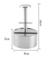 Manual meat press for hamburger patties