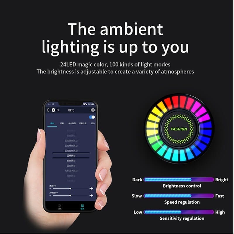 Bluetooth Car RGB Ambient Light