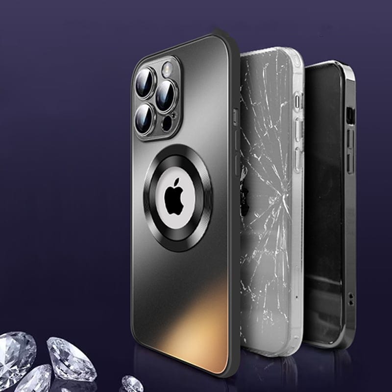 Magnetic AG Glass Frosted Case With Camera Lens Protector