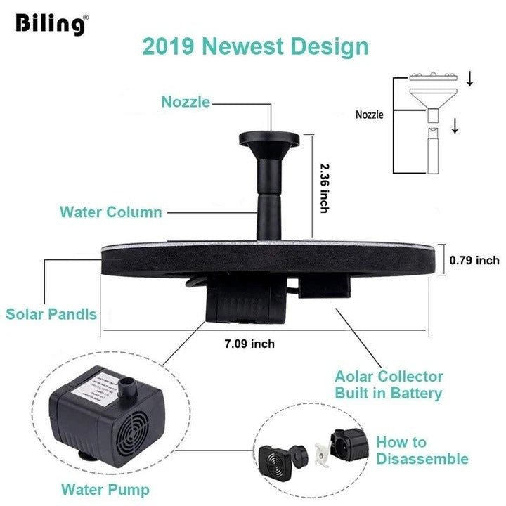 Solar-Powered Bird Fountain Kit