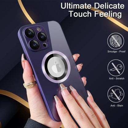 Magnetic AG Glass Frosted Case With Camera Lens Protector