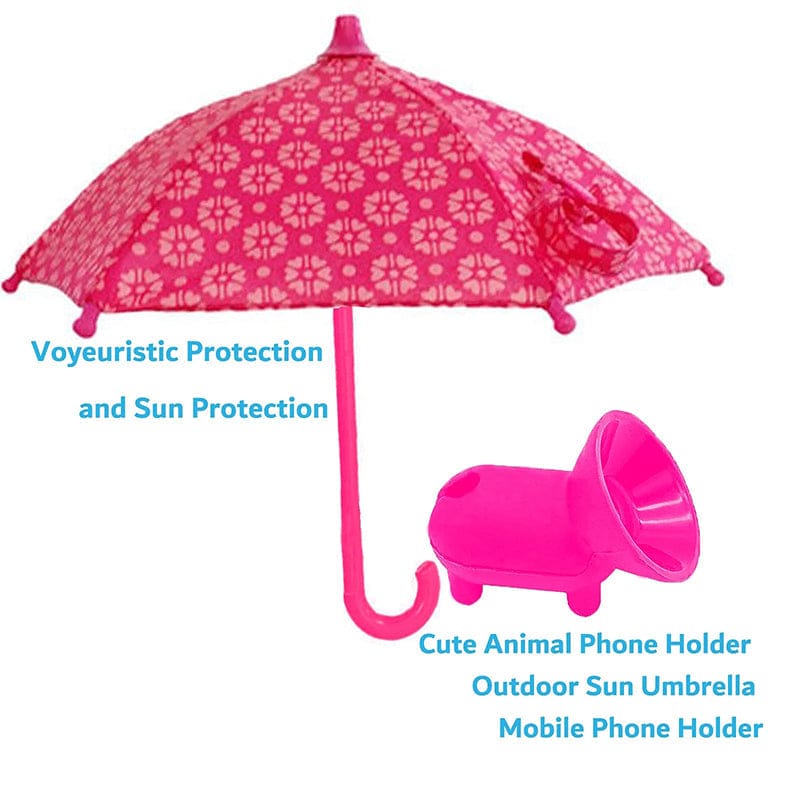 Cute Mobile Phone Holder With Sun Umbrella