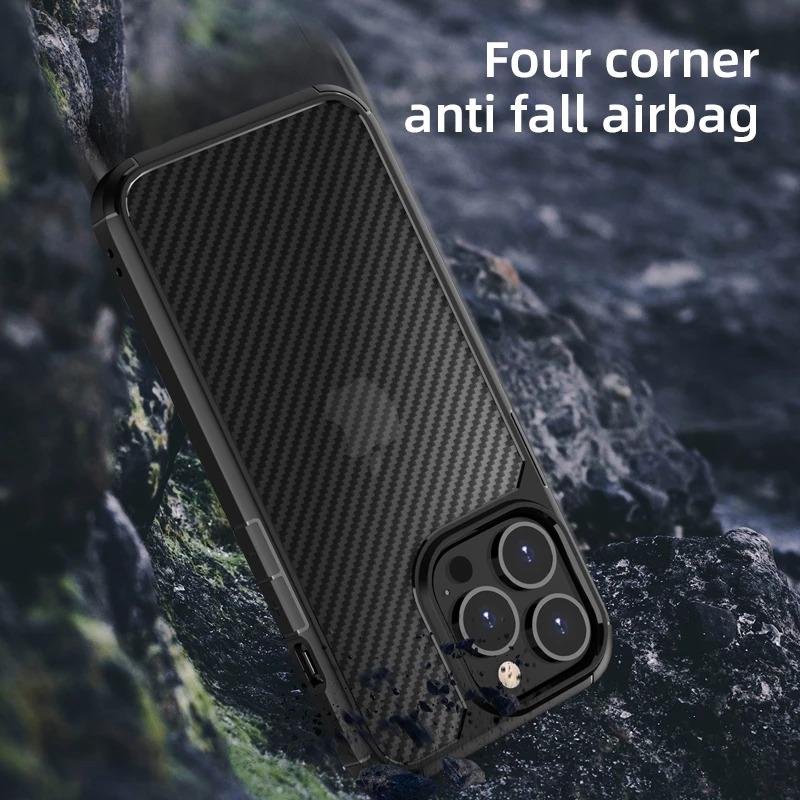Luxury Carbon Fiber Shockproof iPhone Case