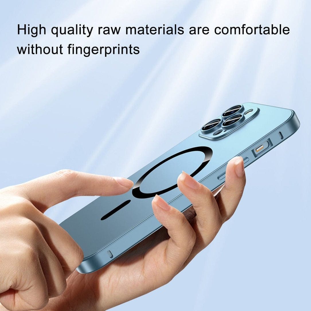 Magnetic Charging Aluminium Metal Bumper Matte Case Cover for iPhone