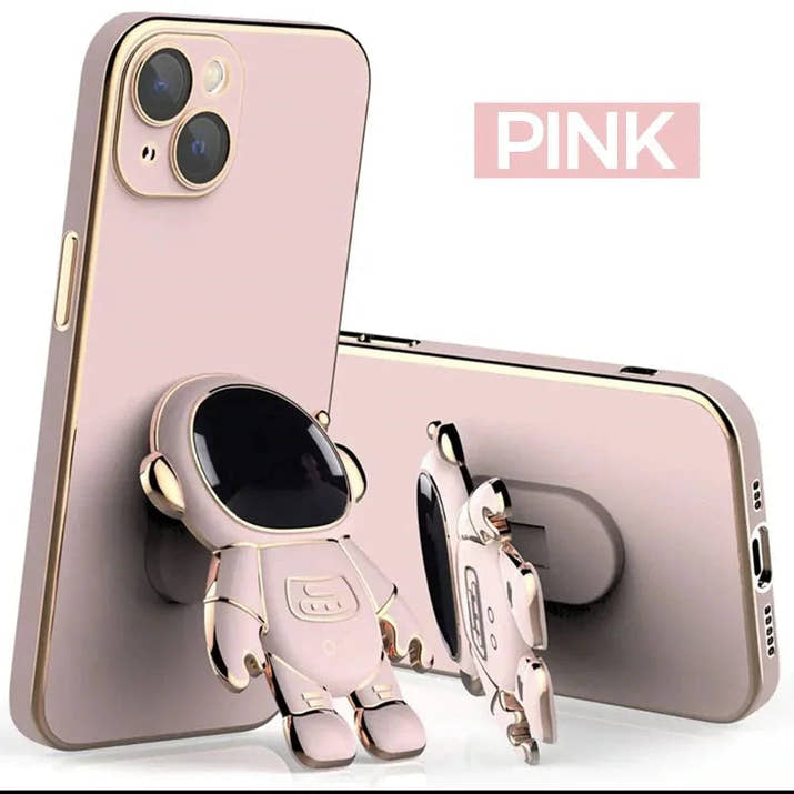 6D PLATING ASTRONAUT HIDDEN STAND - IPHONE CASE