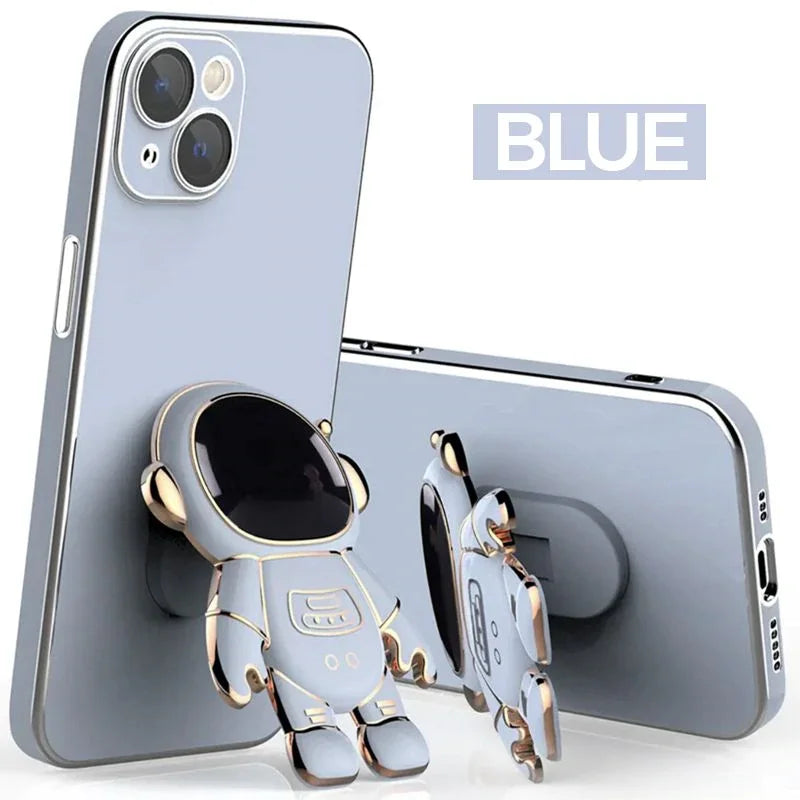 6D PLATING ASTRONAUT HIDDEN STAND - IPHONE CASE