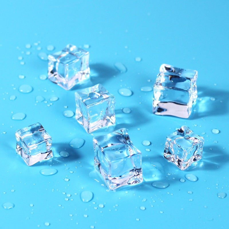 28pcs Transparent Granule Ice Artificial