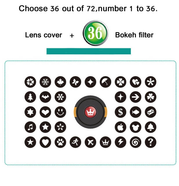 Bokeh Effect Lens Cap Cover Filter