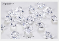 28pcs Transparent Granule Ice Artificial