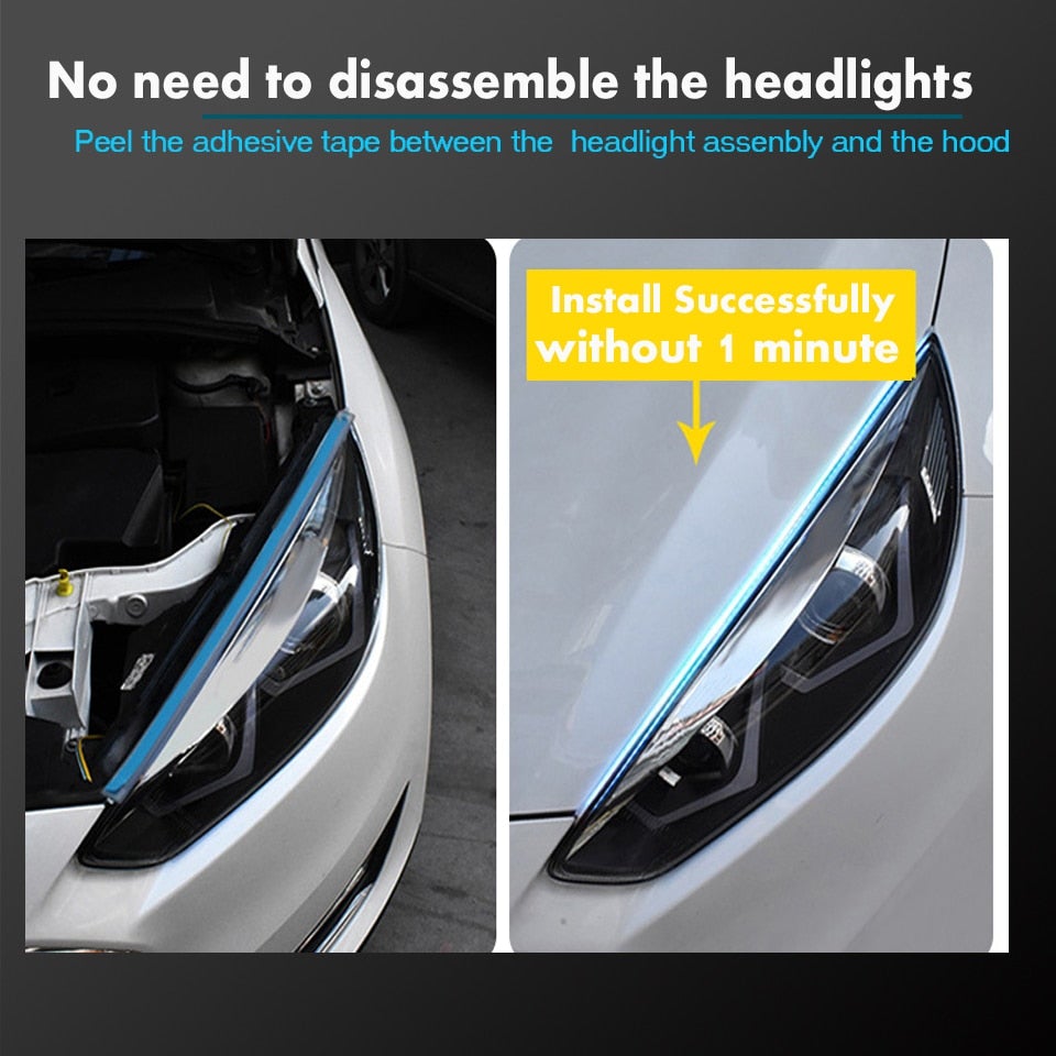 2pcs LED DRL Car Daytime Running Light